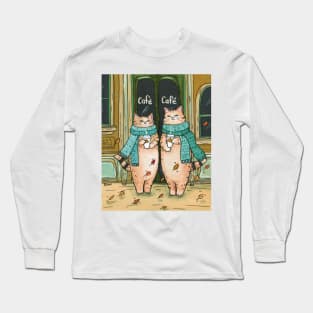 Meeting At The Cafe Long Sleeve T-Shirt